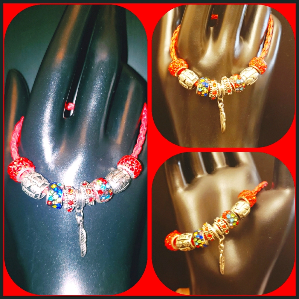 Leather Charm Bracelet